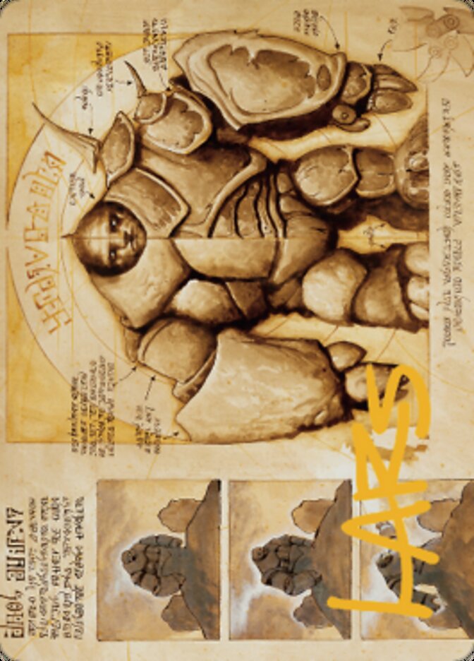 Precursor Golem Art Card (Gold-Stamped Signature) [The Brothers' War Art Series] | Rock City Comics