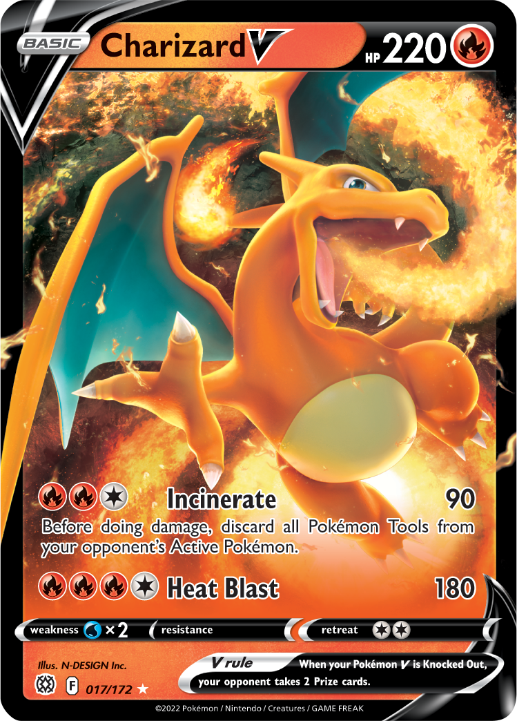 Charizard V (017/172) [Sword & Shield: Brilliant Stars] | Rock City Comics