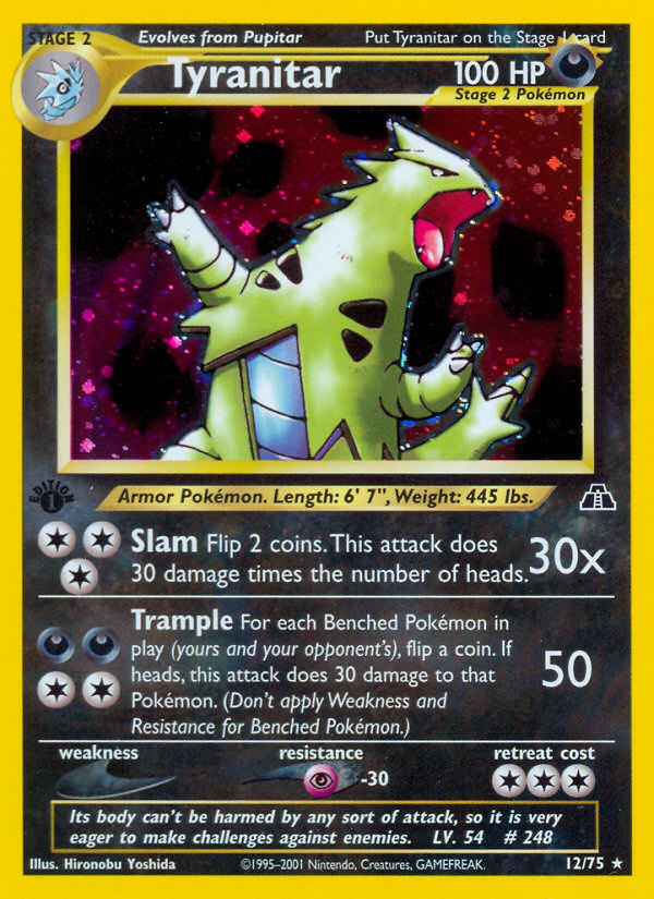 Tyranitar (12/75) [Neo Discovery 1st Edition] | Rock City Comics