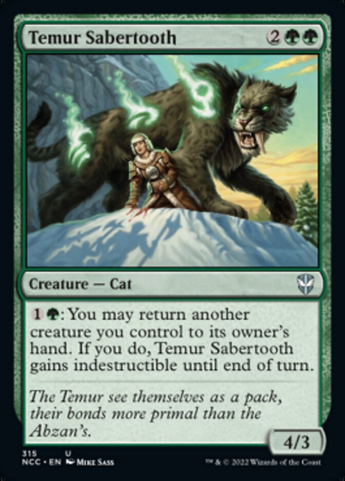 Temur Sabertooth [Streets of New Capenna Commander] | Rock City Comics