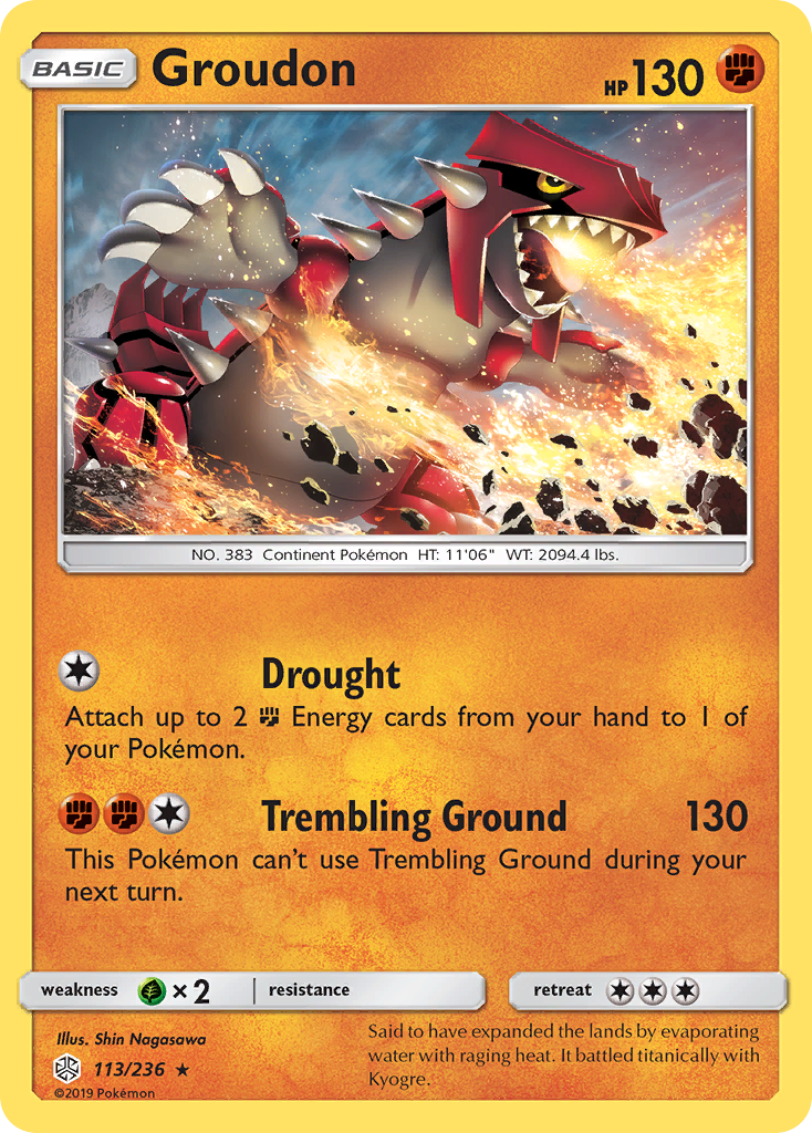 Groudon (113/236) [Sun & Moon: Cosmic Eclipse] | Rock City Comics