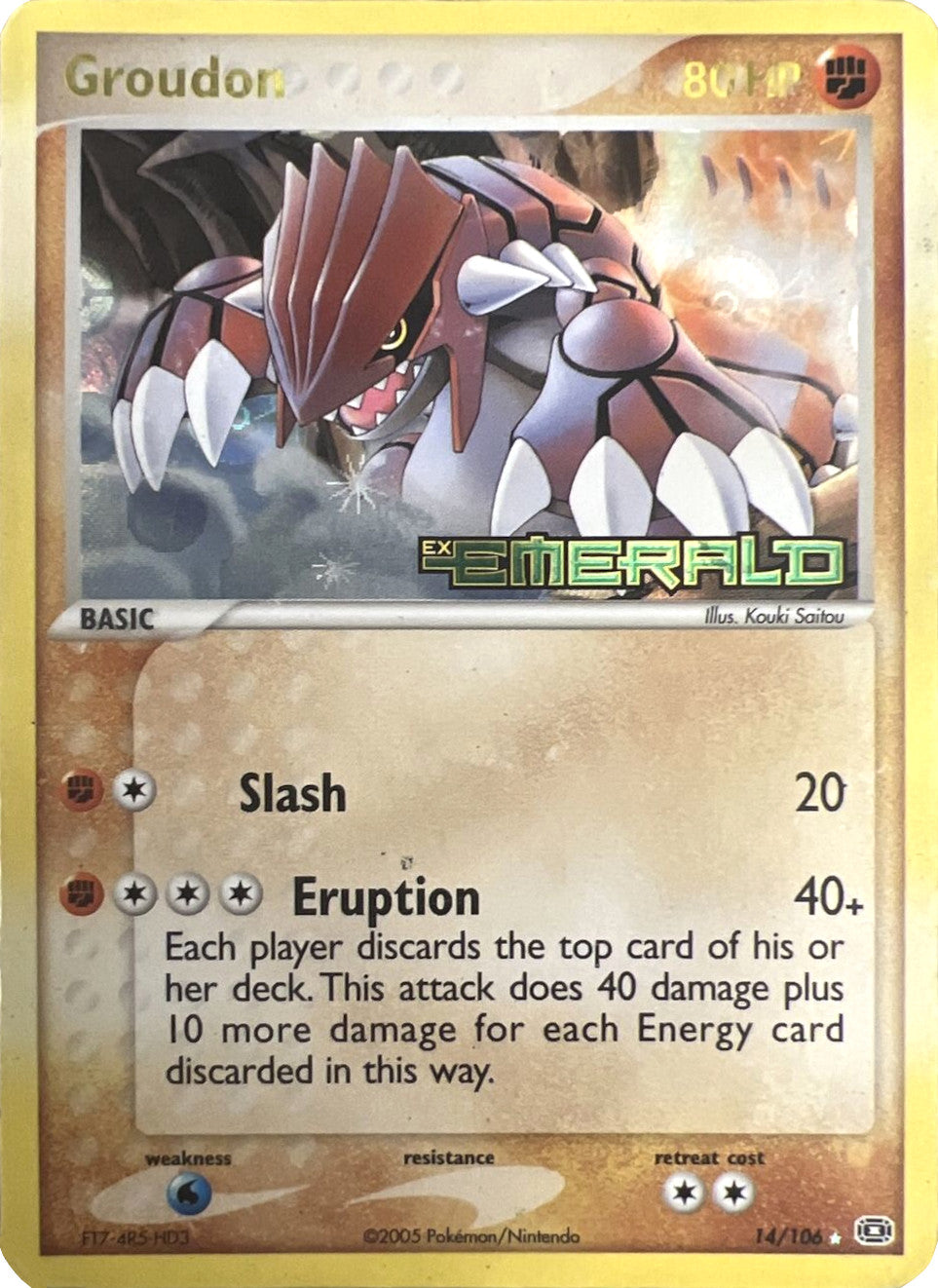 Groudon (14/106) (Stamped) [EX: Emerald] | Rock City Comics