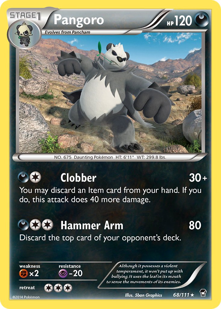 Pangoro (68/111) (Theme Deck Exclusive) [XY: Furious Fists] | Rock City Comics