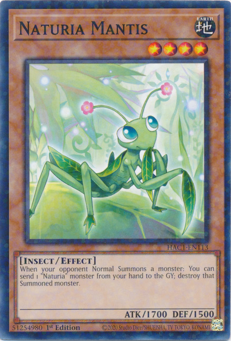 Naturia Mantis (Duel Terminal) [HAC1-EN113] Common | Rock City Comics