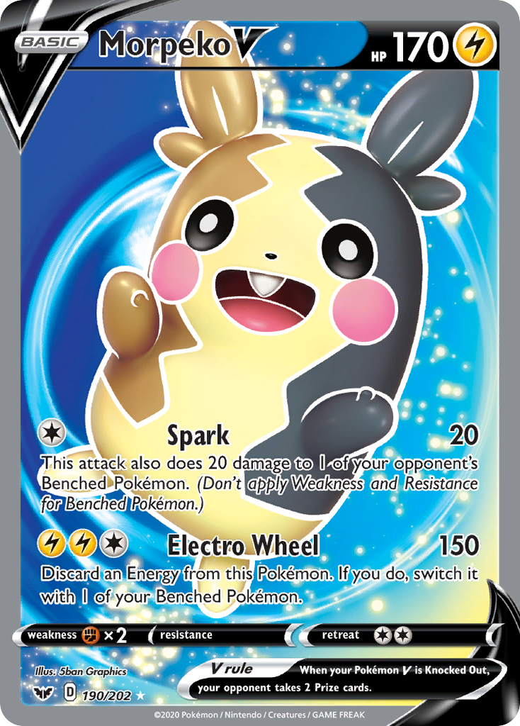 Morpeko V (190/202) [Sword & Shield: Base Set] | Rock City Comics