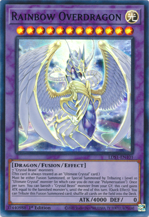 Rainbow Overdragon (Blue) [LDS1-EN101] Ultra Rare | Rock City Comics