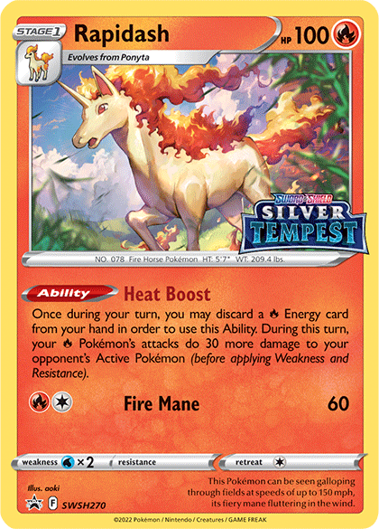 Rapidash (SWSH270) (Prerelease) [Sword & Shield: Black Star Promos] | Rock City Comics