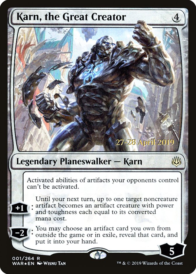 Karn, the Great Creator  [War of the Spark Prerelease Promos] | Rock City Comics