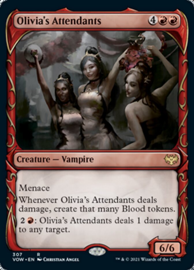 Olivia's Attendants (Showcase Fang Frame) [Innistrad: Crimson Vow] | Rock City Comics