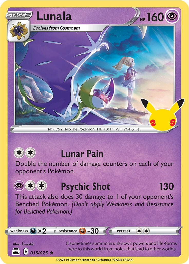 Lunala (015/025) [Celebrations: 25th Anniversary] | Rock City Comics