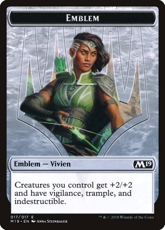 Vivien Reid Emblem [Core Set 2019 Tokens] | Rock City Comics