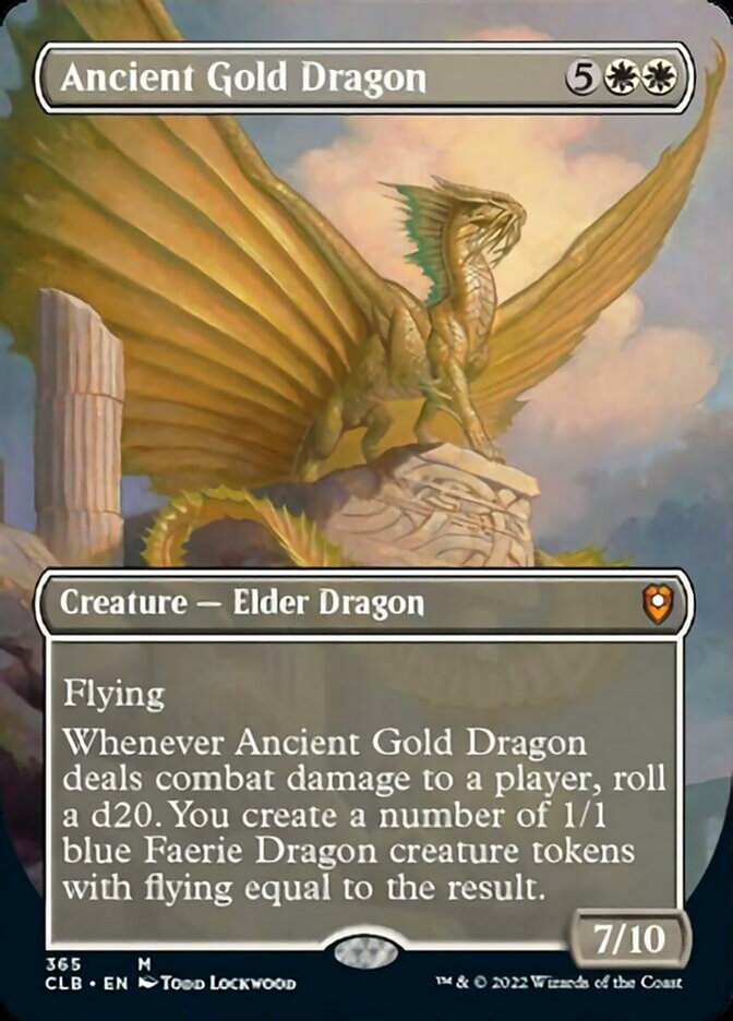 Ancient Gold Dragon (Borderless Alternate Art) [Commander Legends: Battle for Baldur's Gate] | Rock City Comics