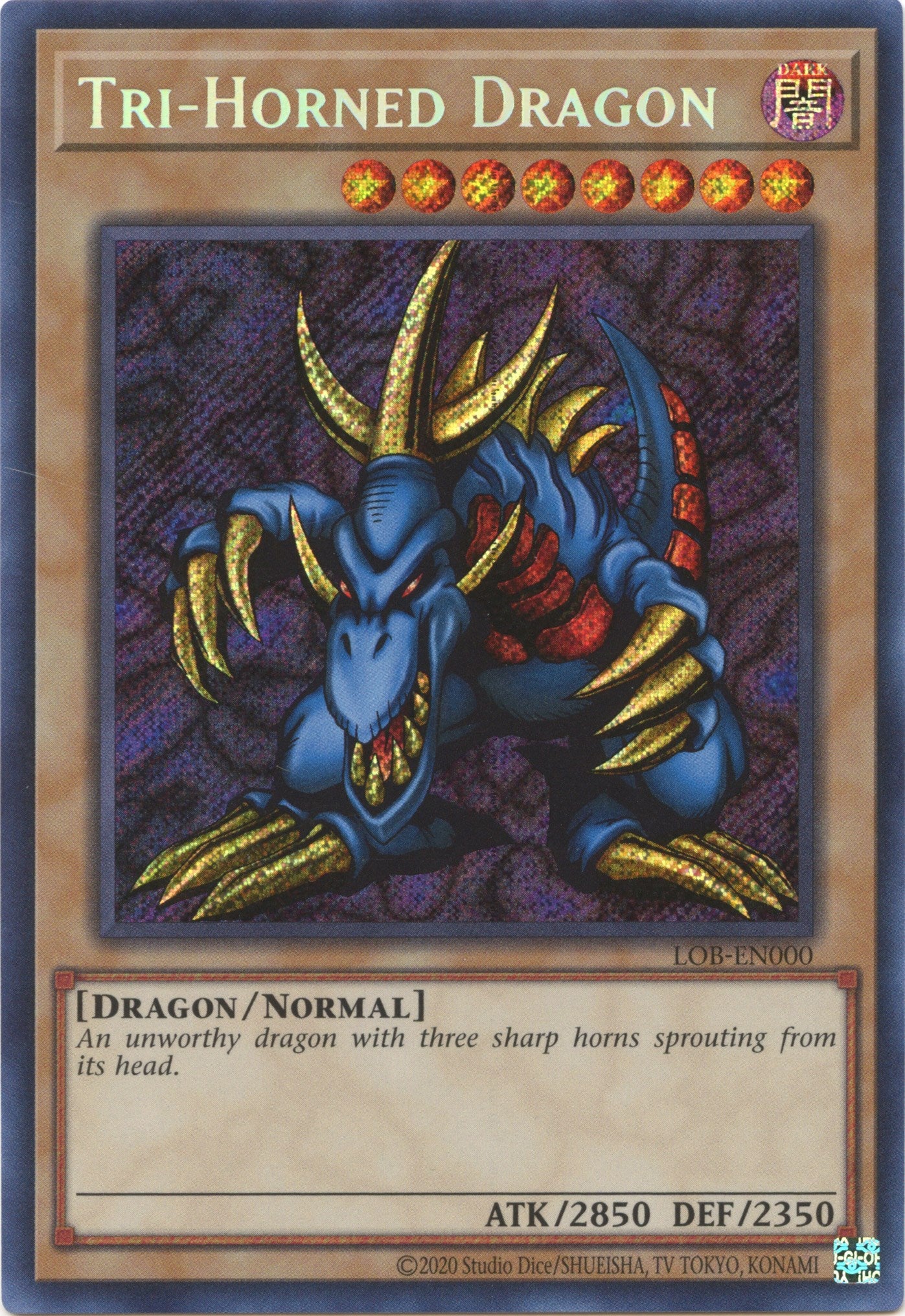 Tri-Horned Dragon (25th Anniversary) [LOB-EN000] Secret Rare | Rock City Comics