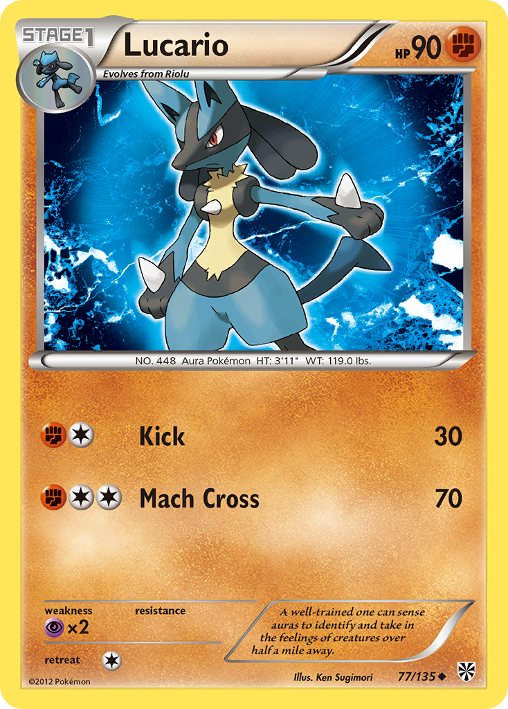 Lucario (77/135) [Black & White: Plasma Storm] | Rock City Comics