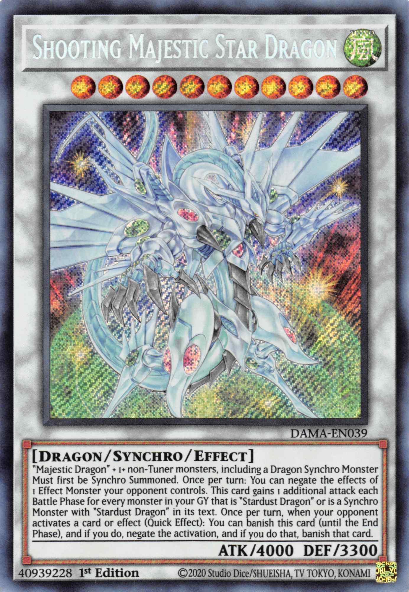 Shooting Majestic Star Dragon [DAMA-EN039] Secret Rare | Rock City Comics