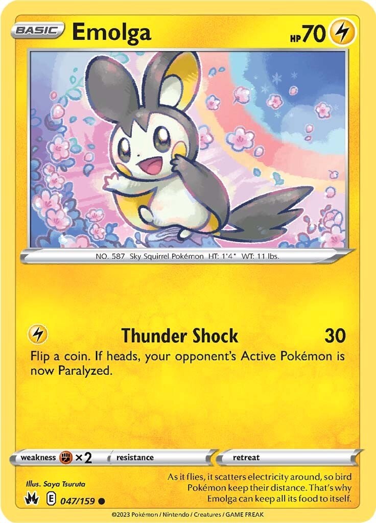 Emolga (047/159) [Sword & Shield: Crown Zenith] | Rock City Comics