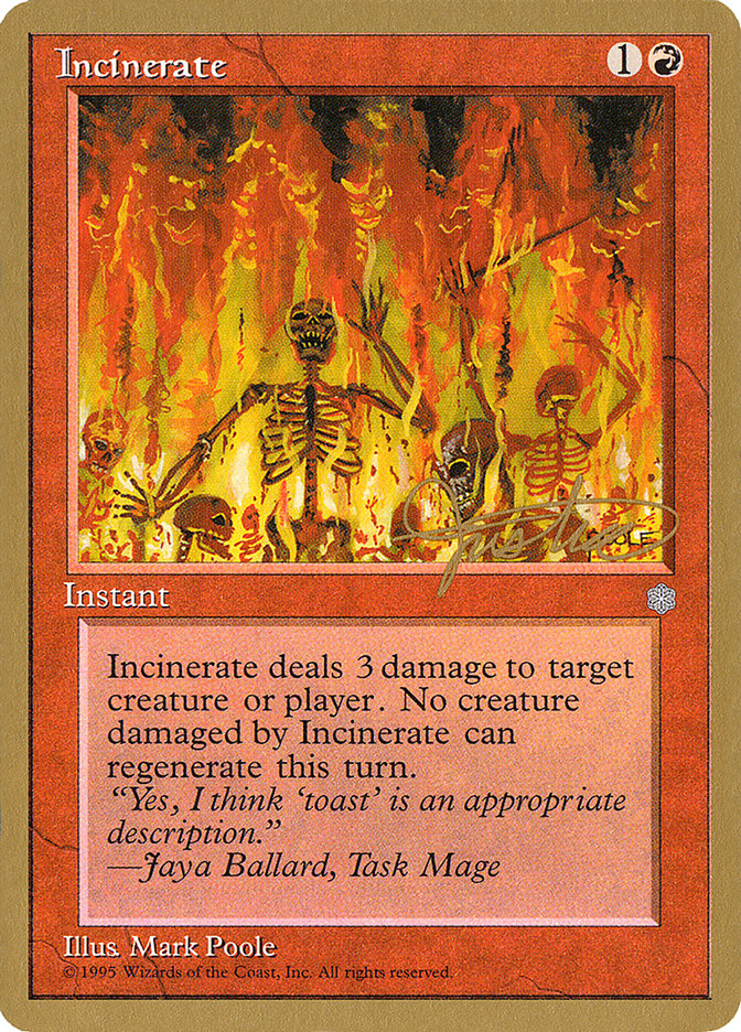 Incinerate (Mark Justice) [Pro Tour Collector Set] | Rock City Comics