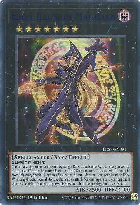 Ebon Illusion Magician (Blue) [LDS3-EN091] Ultra Rare | Rock City Comics