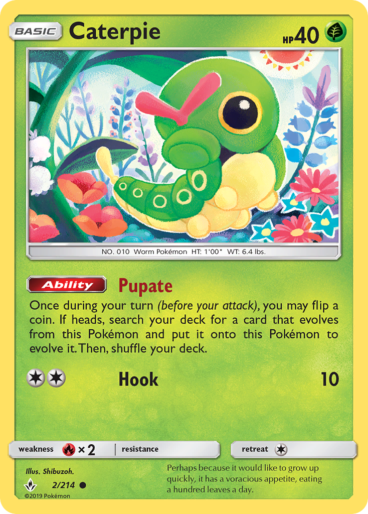 Caterpie (2/214) [Sun & Moon: Unbroken Bonds] | Rock City Comics