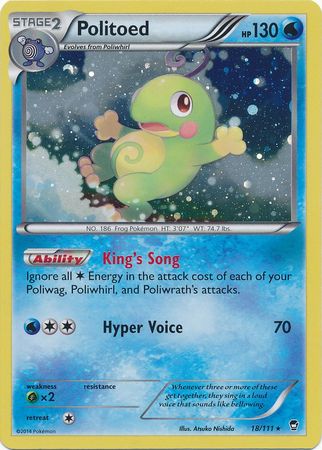 Politoed (18/111) (Cosmos Holo) [XY: Furious Fists] | Rock City Comics