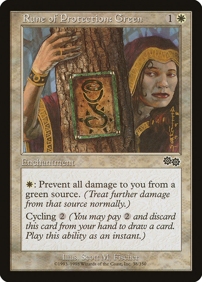 Rune of Protection: Green [Urza's Saga] | Rock City Comics