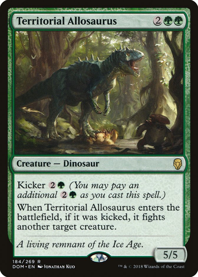 Territorial Allosaurus [Dominaria] | Rock City Comics