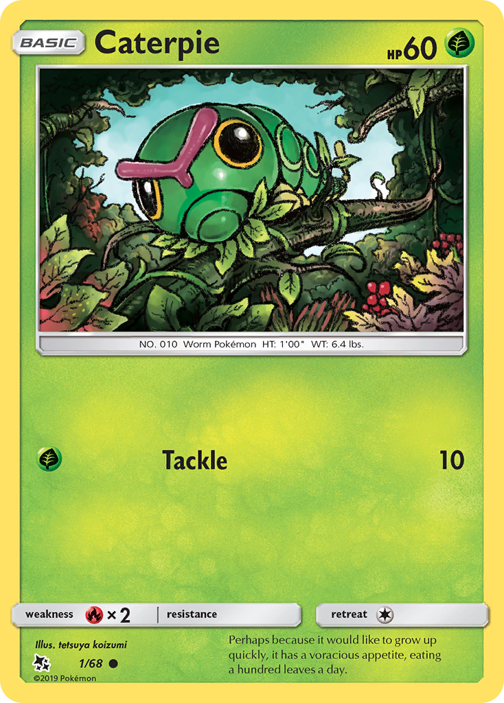 Caterpie (1/68) [Sun & Moon: Hidden Fates] | Rock City Comics