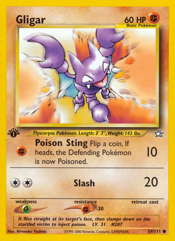 Gligar (59/111) [Neo Genesis 1st Edition] | Rock City Comics