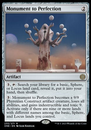 Monument to Perfection (Promo Pack) [Phyrexia: All Will Be One Promos] | Rock City Comics