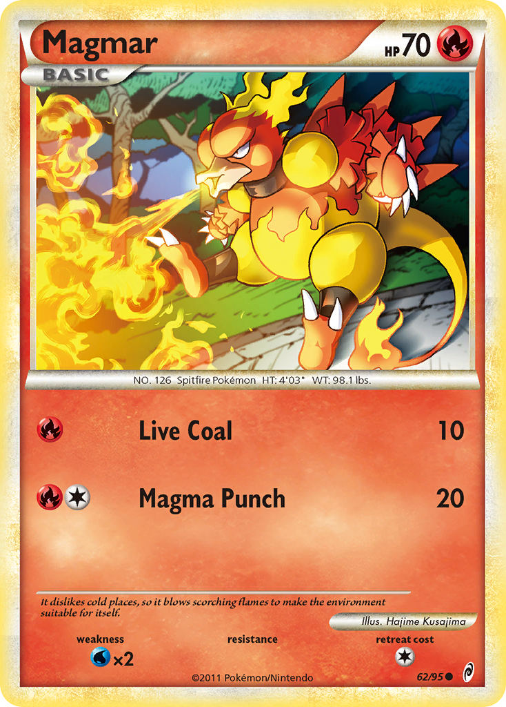 Magmar (62/95) [HeartGold & SoulSilver: Call of Legends] | Rock City Comics