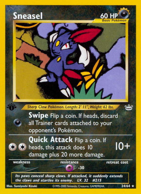 Sneasel (24/64) [Neo Revelation 1st Edition] | Rock City Comics