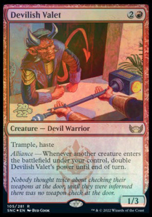 Devilish Valet [Streets of New Capenna Prerelease Promos] | Rock City Comics