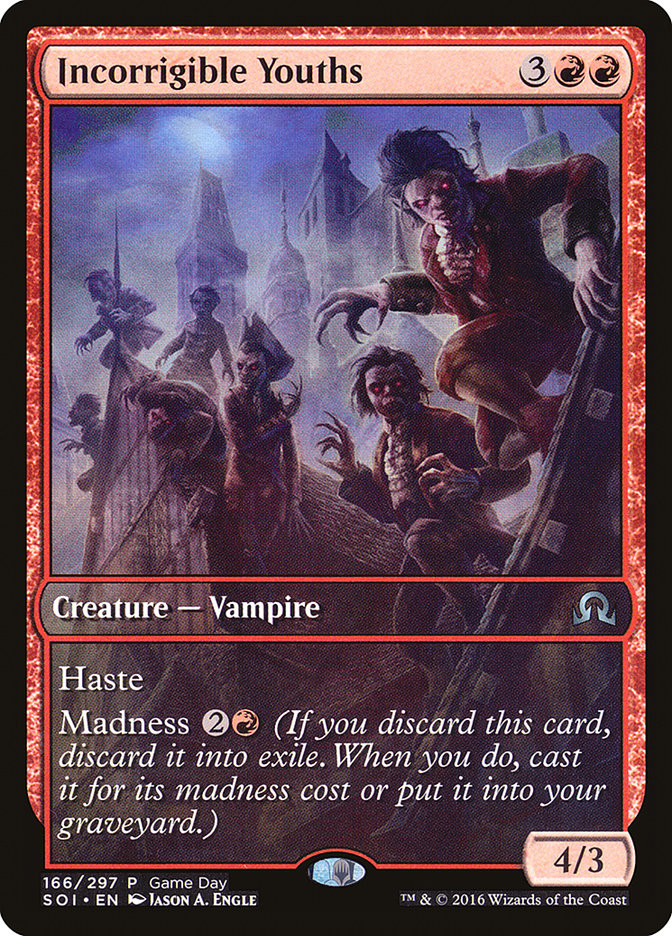 Incorrigible Youths (Game Day) (Extended) [Shadows over Innistrad Promos] | Rock City Comics