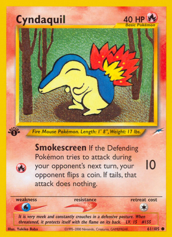 Cyndaquil (61/105) [Neo Destiny 1st Edition] | Rock City Comics