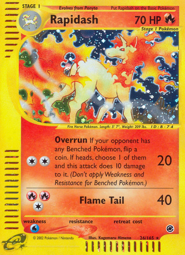 Rapidash (26/165) [Expedition: Base Set] | Rock City Comics