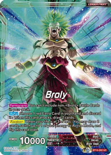 Broly // SS Broly, Demon's Second Coming (BT15-002) [Saiyan Showdown Prerelease Promos] | Rock City Comics