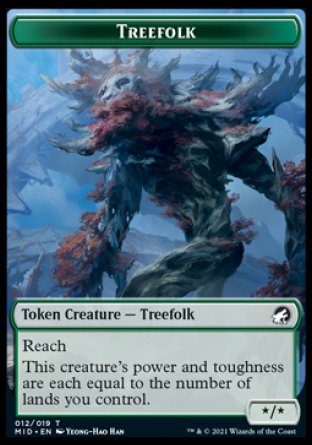 Treefolk Token [Innistrad: Midnight Hunt Tokens] | Rock City Comics