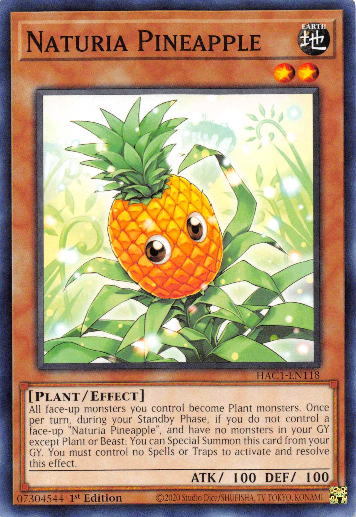 Naturia Pineapple [HAC1-EN118] Common | Rock City Comics
