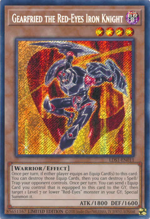 Gearfried the Red-Eyes Iron Knight [LDS1-EN011] Secret Rare | Rock City Comics