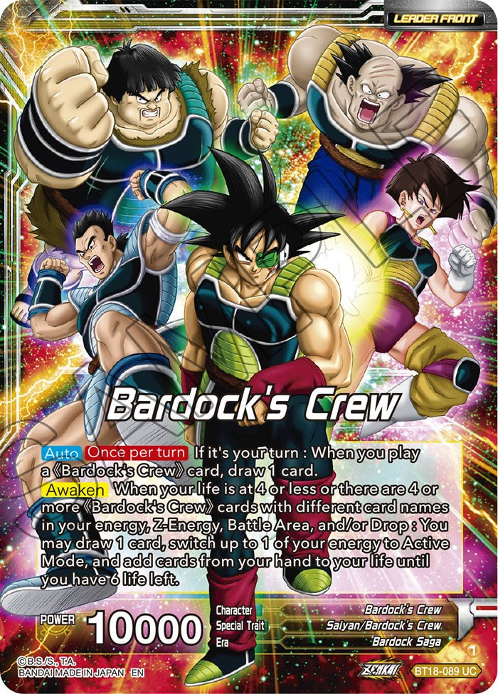 Bardock's Crew // Bardock, Inherited Will (BT18-089) [Dawn of the Z-Legends Prerelease Promos] | Rock City Comics