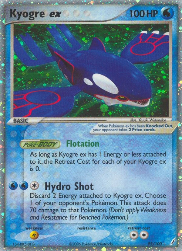 Kyogre ex (95/100) [EX: Crystal Guardians] | Rock City Comics