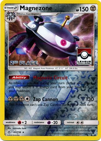 Magnezone (83/156) (League Promo 2nd Place) [Sun & Moon: Ultra Prism] | Rock City Comics