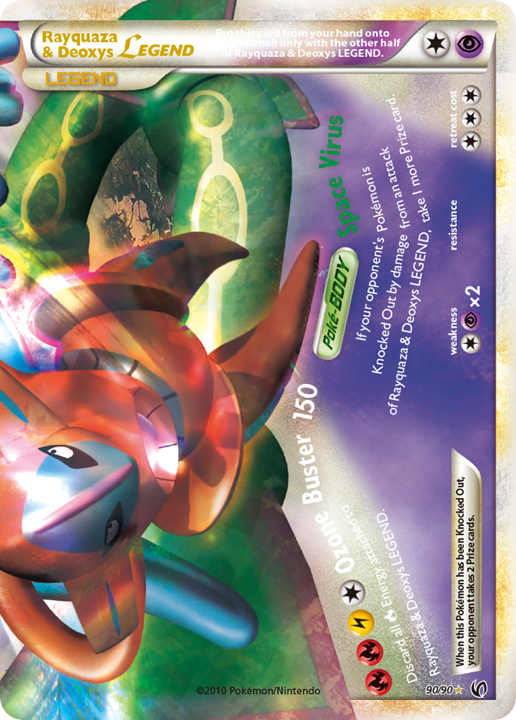 Rayquaza & Deoxys LEGEND (90/90) [HeartGold & SoulSilver: Undaunted] | Rock City Comics