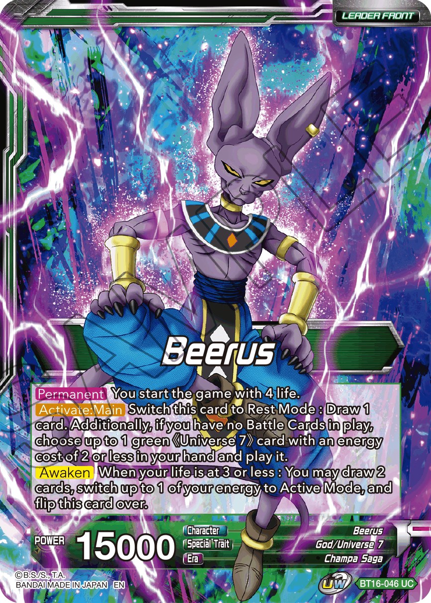 Beerus // Beerus, Victory at All Costs (BT16-046) [Realm of the Gods Prerelease Promos] | Rock City Comics