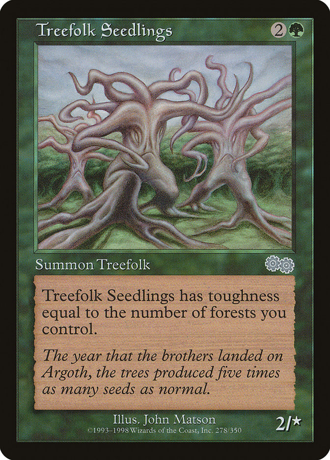 Treefolk Seedlings [Urza's Saga] | Rock City Comics