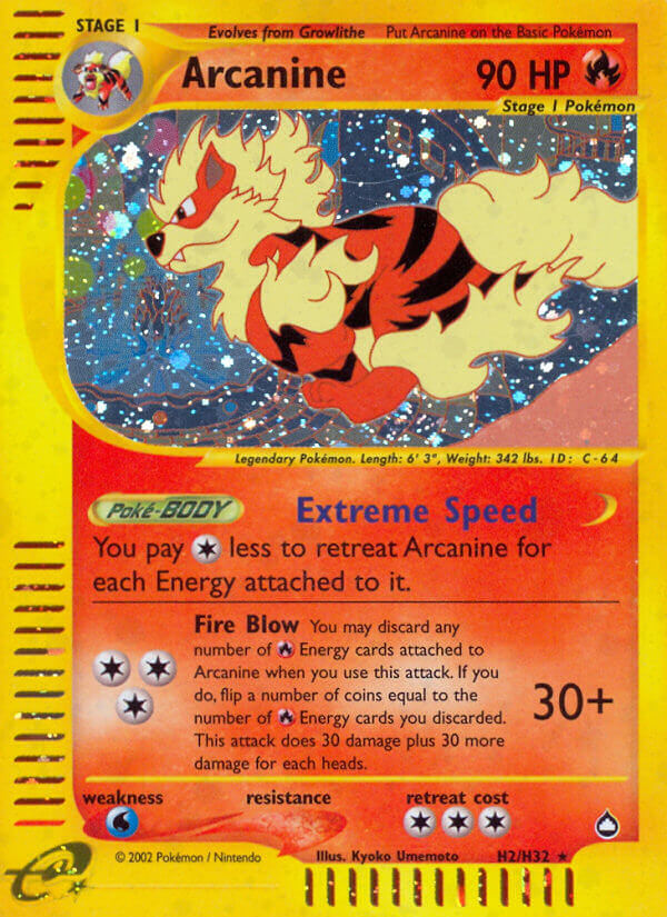 Arcanine (H2/H32) [Aquapolis] | Rock City Comics