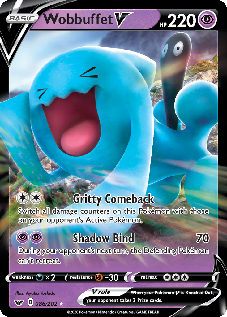 Wobbuffet V (086/202) [Sword & Shield: Base Set] | Rock City Comics