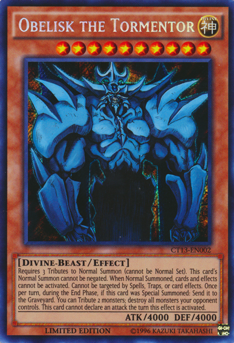 Obelisk the Tormentor [CT13-EN002] Secret Rare | Rock City Comics