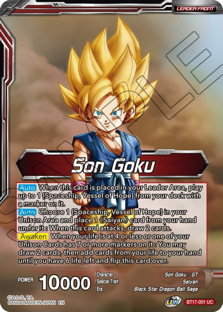 Son Goku // Son Goku, Pan, and Trunks, Space Adventurers (BT17-001) [Ultimate Squad Prerelease Promos] | Rock City Comics