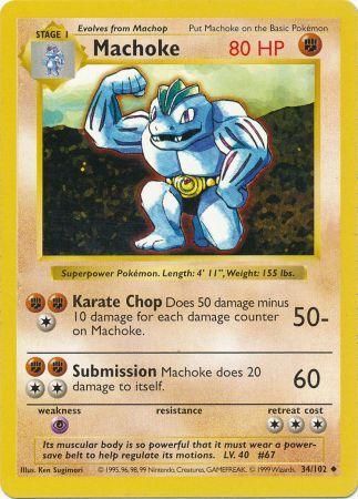 Machoke (34/102) [Base Set Shadowless Unlimited] | Rock City Comics